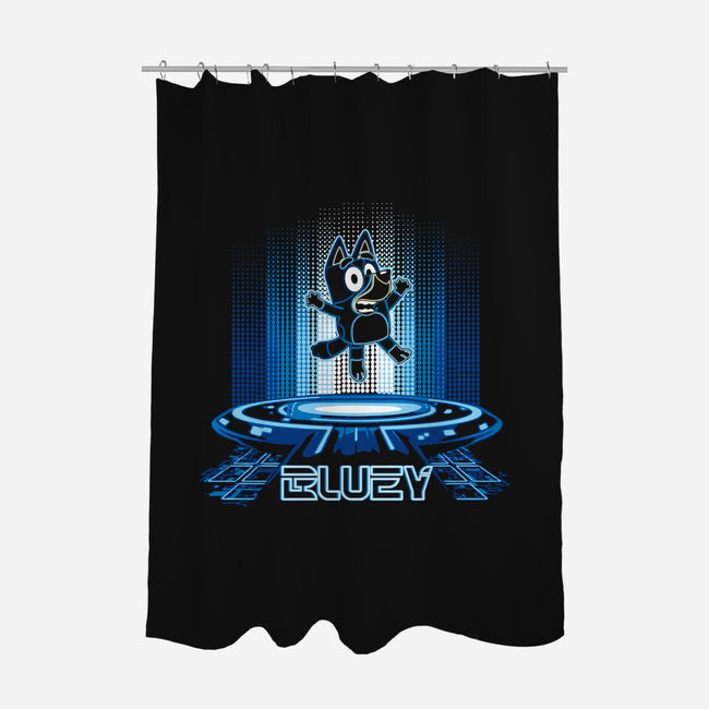 Futuristic Bluey-None-Polyester-Shower Curtain-dalethesk8er