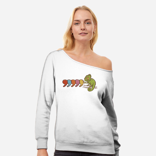 Comma Chameleon-Womens-Off Shoulder-Sweatshirt-kg07