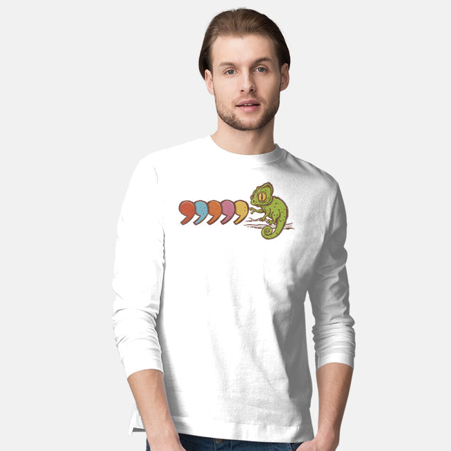 Comma Chameleon-Mens-Long Sleeved-Tee-kg07