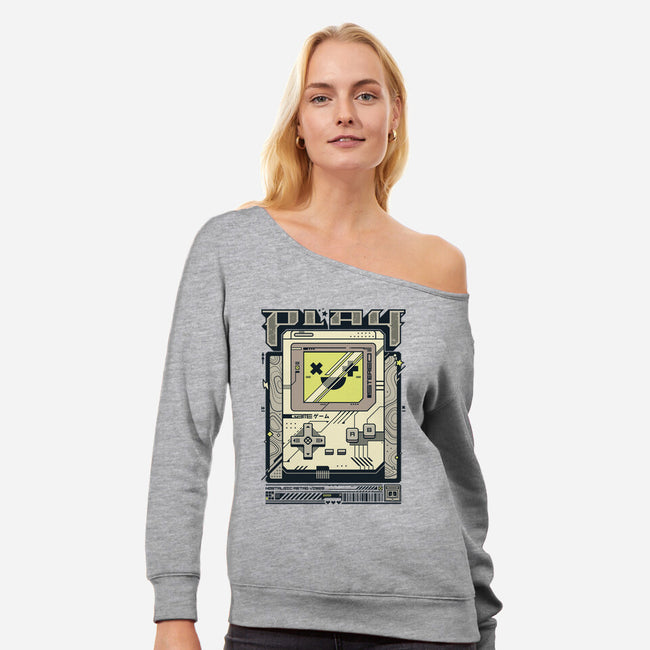 Play Retro Vibes-Womens-Off Shoulder-Sweatshirt-StudioM6