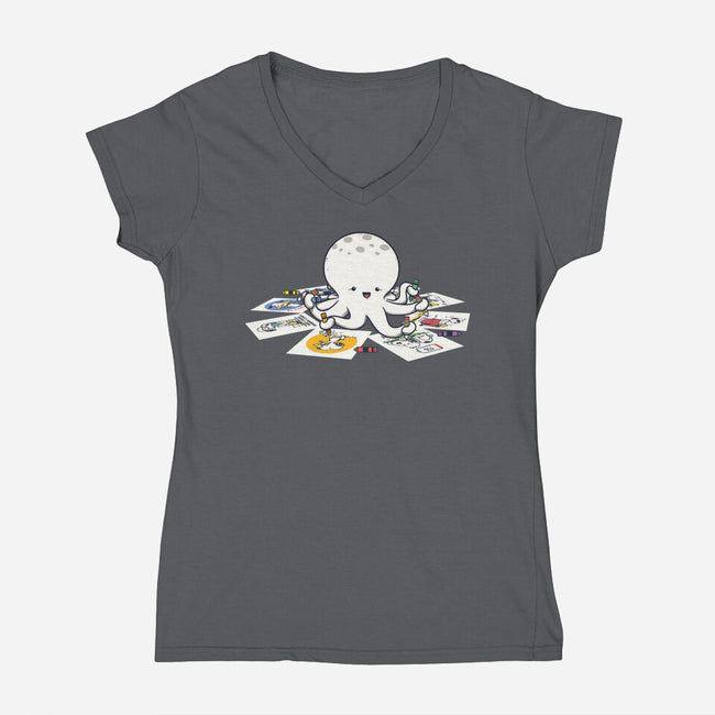 Octodextrous-Womens-V-Neck-Tee-Xentee