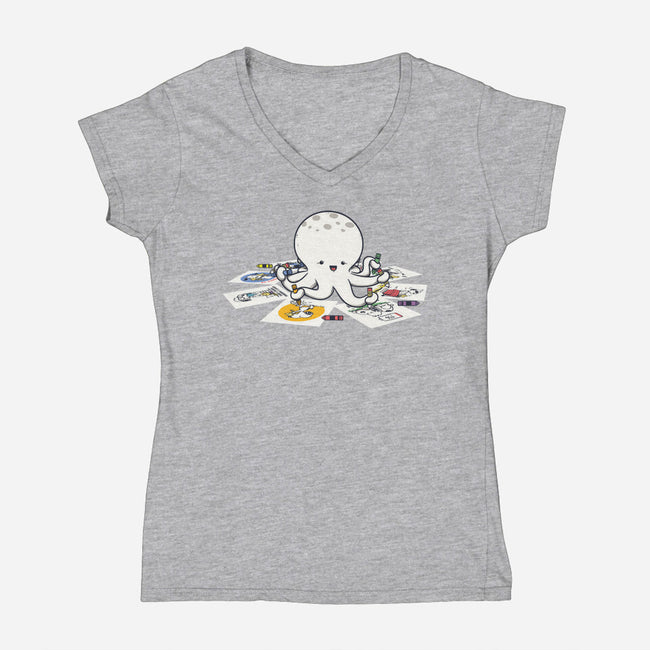 Octodextrous-Womens-V-Neck-Tee-Xentee