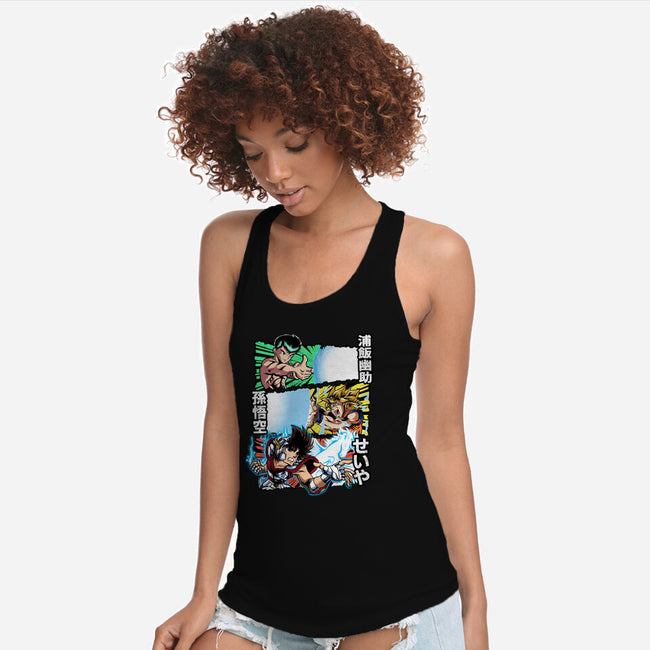 Greatest Anime Heroes-Womens-Racerback-Tank-Diego Oliver