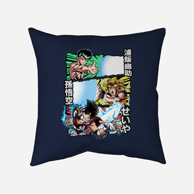Greatest Anime Heroes-None-Removable Cover-Throw Pillow-Diego Oliver