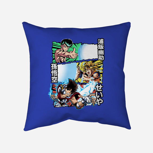 Greatest Anime Heroes-None-Removable Cover-Throw Pillow-Diego Oliver