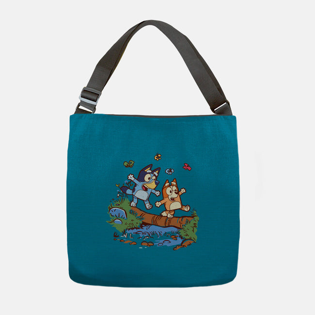 Walking Down The Stream-None-Adjustable Tote-Bag-Xentee