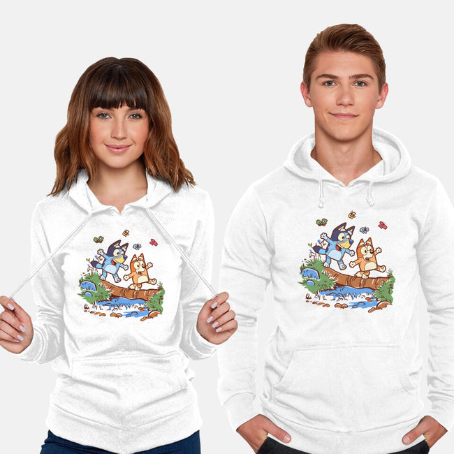 Walking Down The Stream-Unisex-Pullover-Sweatshirt-Xentee