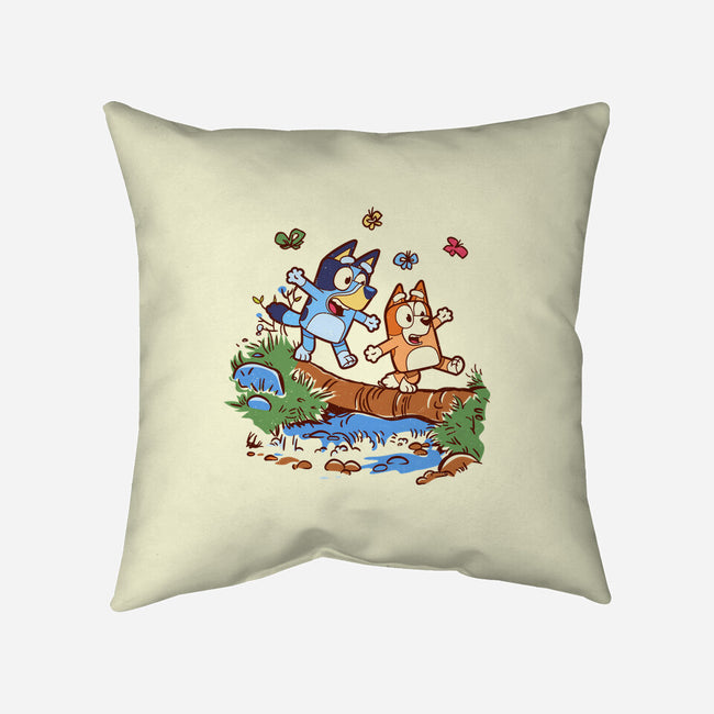 Walking Down The Stream-None-Non-Removable Cover w Insert-Throw Pillow-Xentee