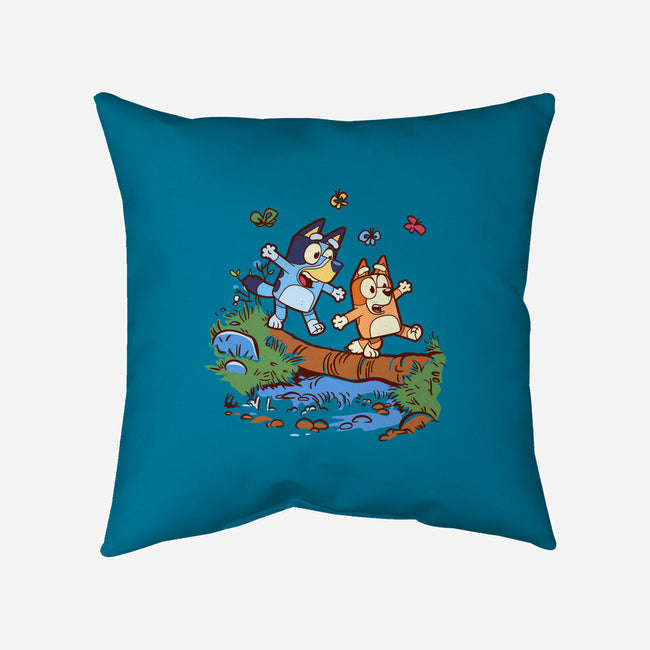 Walking Down The Stream-None-Non-Removable Cover w Insert-Throw Pillow-Xentee