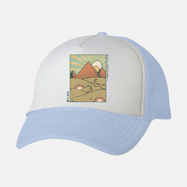 Egypt Mummy Ramen Pyramids-Unisex-Trucker-Hat-tobefonseca