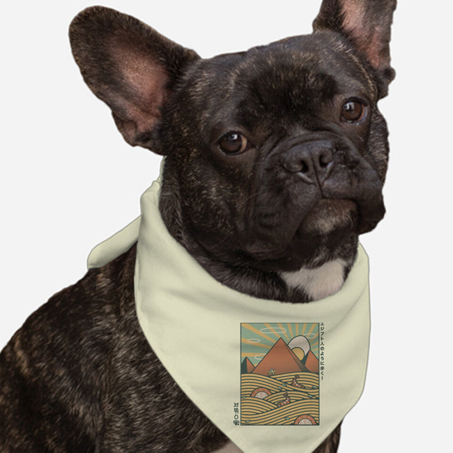 Egypt Mummy Ramen Pyramids-Dog-Bandana-Pet Collar-tobefonseca