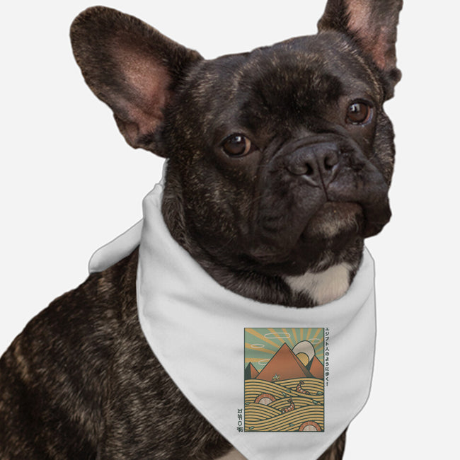 Egypt Mummy Ramen Pyramids-Dog-Bandana-Pet Collar-tobefonseca