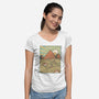 Egypt Mummy Ramen Pyramids-Womens-V-Neck-Tee-tobefonseca