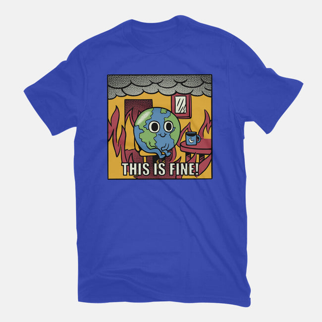 Earth It's Fine Room On Fire-Mens-Heavyweight-Tee-tobefonseca