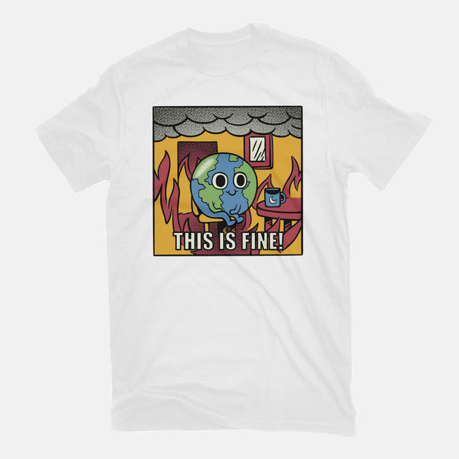 Earth It's Fine Room On Fire-Mens-Heavyweight-Tee-tobefonseca