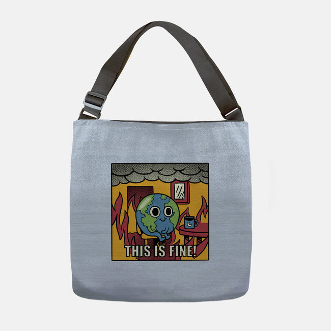 Earth It's Fine Room On Fire-None-Adjustable Tote-Bag-tobefonseca