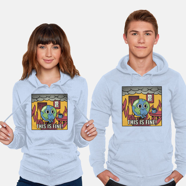 Earth It's Fine Room On Fire-Unisex-Pullover-Sweatshirt-tobefonseca