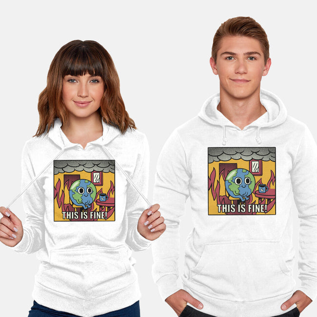 Earth It's Fine Room On Fire-Unisex-Pullover-Sweatshirt-tobefonseca