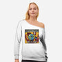 Earth It's Fine Room On Fire-Womens-Off Shoulder-Sweatshirt-tobefonseca