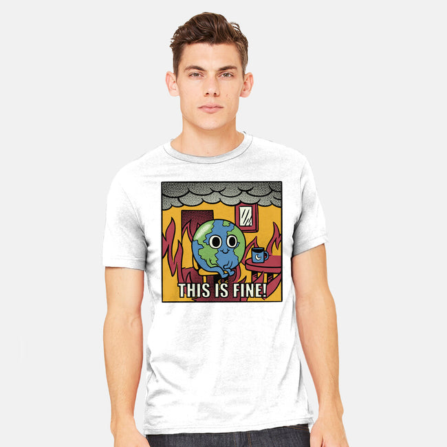 Earth It's Fine Room On Fire-Mens-Heavyweight-Tee-tobefonseca