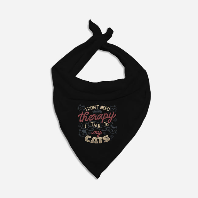 I Talk To My Cats-Dog-Bandana-Pet Collar-tobefonseca