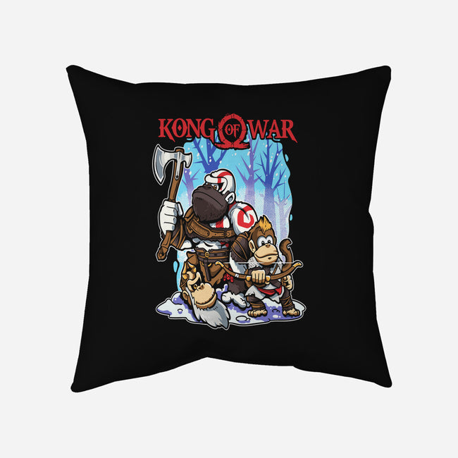 Kong Of War-None-Removable Cover-Throw Pillow-Planet of Tees