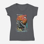 Dragon Sushi Slayer-Womens-V-Neck-Tee-Kladenko