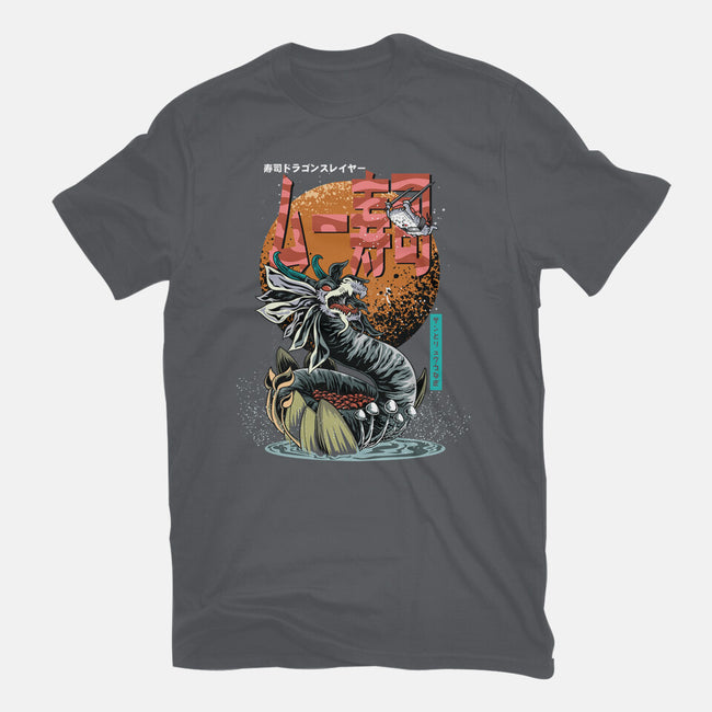 Dragon Sushi Slayer-Mens-Heavyweight-Tee-Kladenko