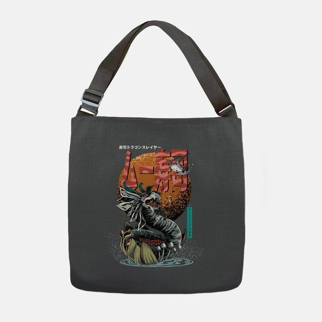 Dragon Sushi Slayer-None-Adjustable Tote-Bag-Kladenko