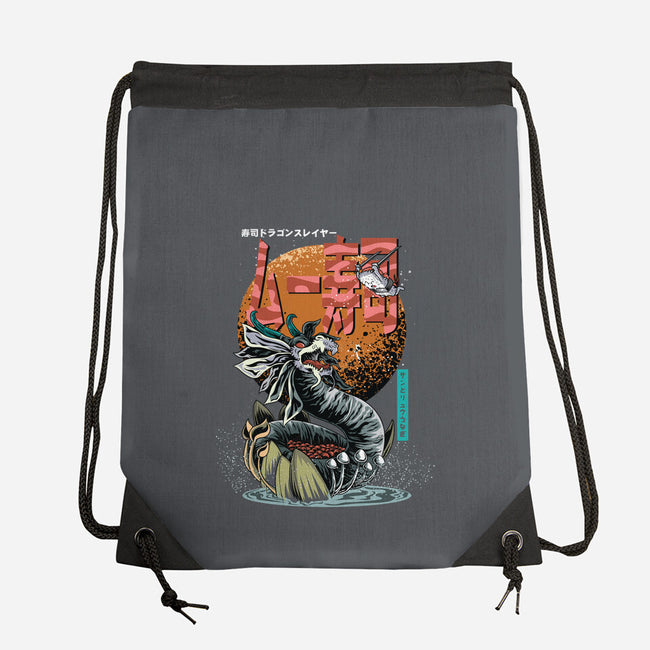 Dragon Sushi Slayer-None-Drawstring-Bag-Kladenko