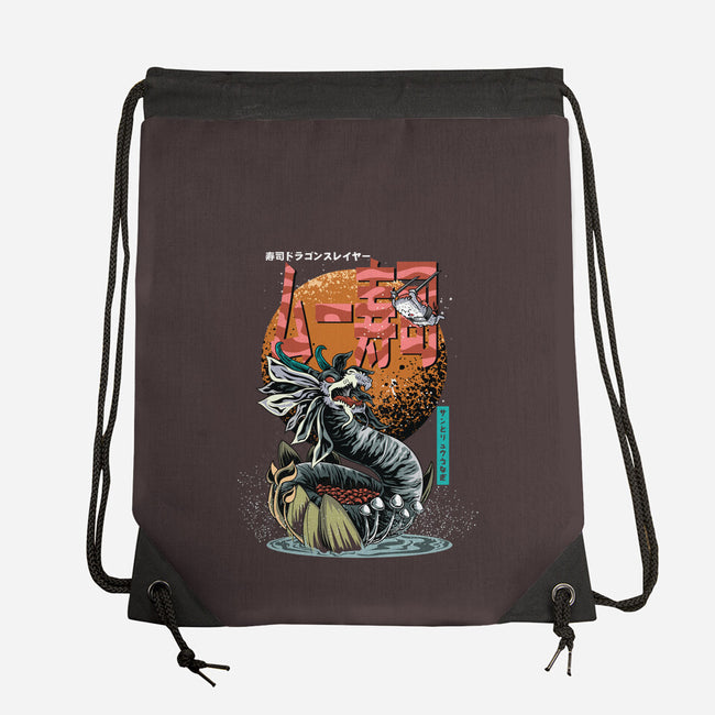 Dragon Sushi Slayer-None-Drawstring-Bag-Kladenko