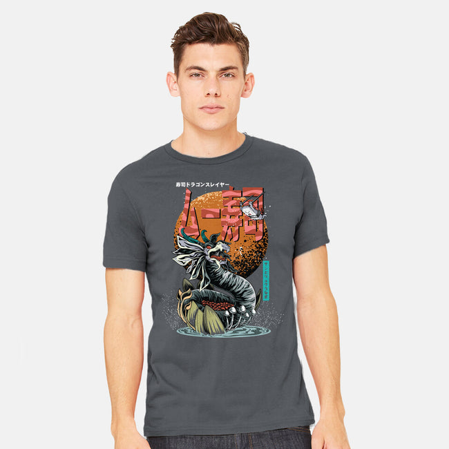 Dragon Sushi Slayer-Mens-Heavyweight-Tee-Kladenko