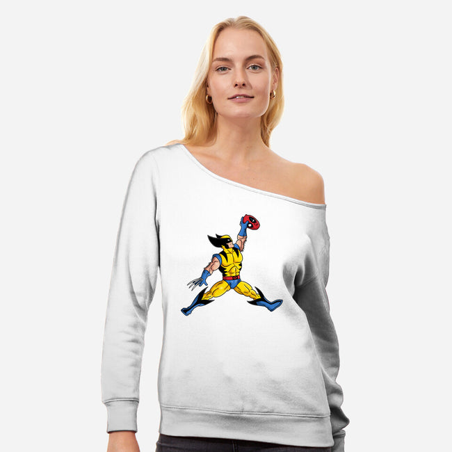 Air Mutant-Womens-Off Shoulder-Sweatshirt-Barbadifuoco