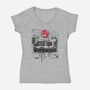 Retro Cassette-Womens-V-Neck-Tee-StudioM6