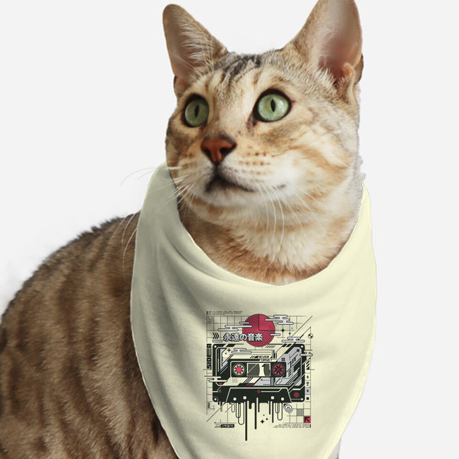 Retro Cassette-Cat-Bandana-Pet Collar-StudioM6