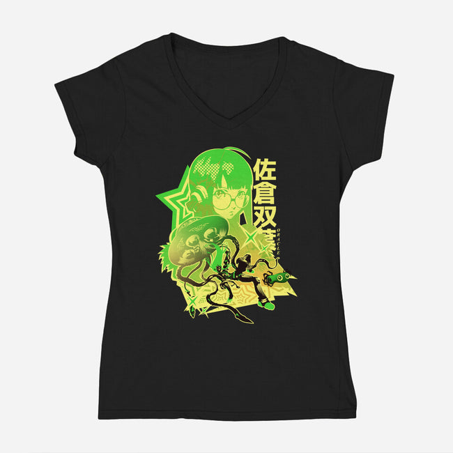 Code Name Oracle-Womens-V-Neck-Tee-hypertwenty