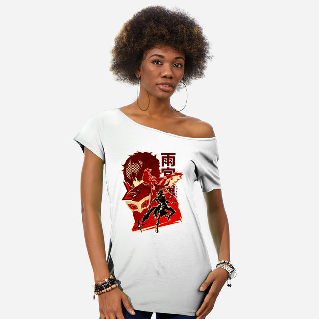 Code Name Joker-Womens-Off Shoulder-Tee-hypertwenty