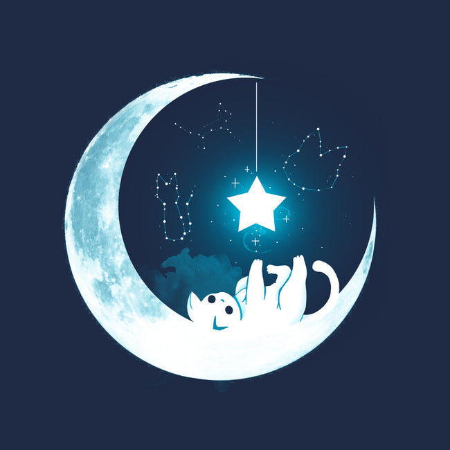 Kitten Moon Night-None-Fleece-Blanket-Vallina84