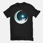 Kitten Moon Night-Womens-Fitted-Tee-Vallina84