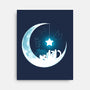 Kitten Moon Night-None-Stretched-Canvas-Vallina84