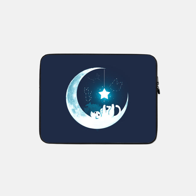 Kitten Moon Night-None-Zippered-Laptop Sleeve-Vallina84