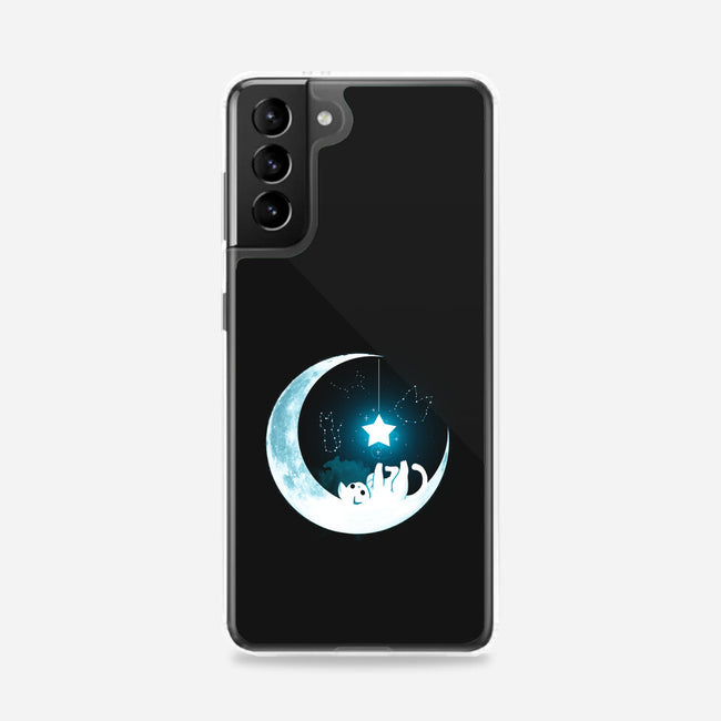 Kitten Moon Night-Samsung-Snap-Phone Case-Vallina84