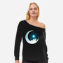 Kitten Moon Night-Womens-Off Shoulder-Sweatshirt-Vallina84