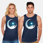 Kitten Moon Night-Unisex-Basic-Tank-Vallina84