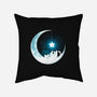 Kitten Moon Night-None-Non-Removable Cover w Insert-Throw Pillow-Vallina84