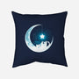 Kitten Moon Night-None-Non-Removable Cover w Insert-Throw Pillow-Vallina84