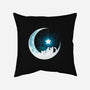 Kitten Moon Night-None-Removable Cover-Throw Pillow-Vallina84