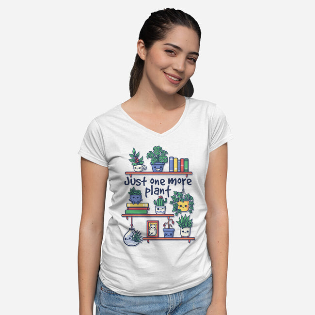 Just One More Plant-Womens-V-Neck-Tee-NemiMakeit