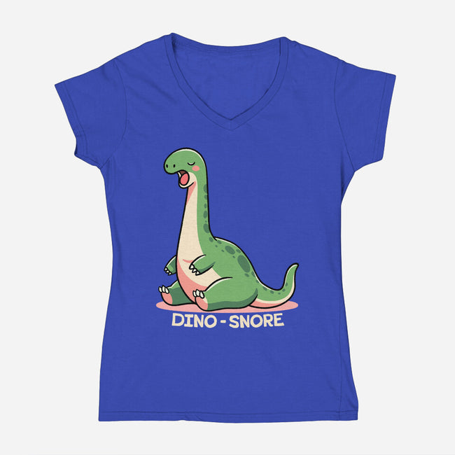 Dino-snore-Womens-V-Neck-Tee-fanfreak1