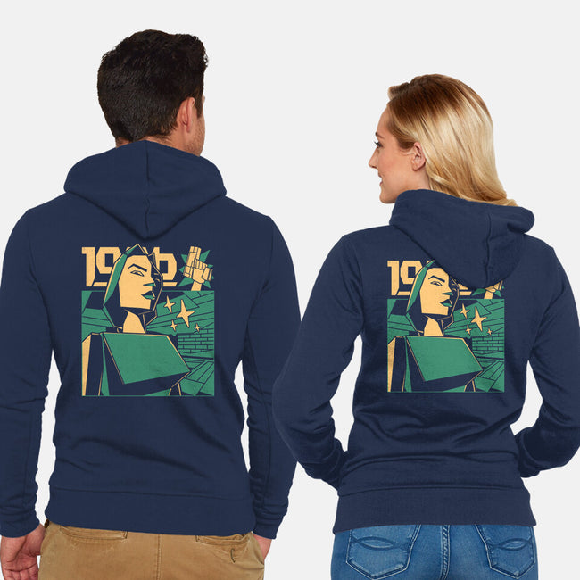 Polygonal Archeologist-Unisex-Zip-Up-Sweatshirt-estudiofitas